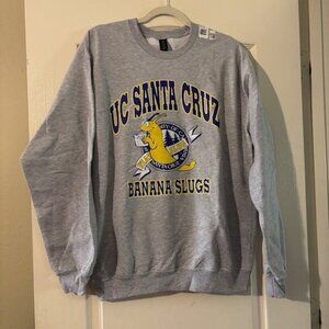 NEW Men's Gray UC Santa Cruz UCSC Pulp Fiction Banana Slugs Sweatshirt SIZE: M